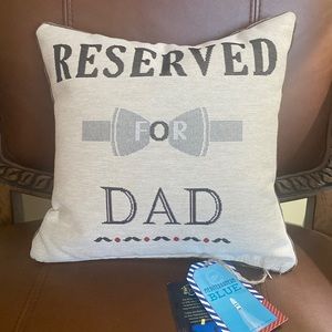 Hines of Oxford Reserved For Dad Throw Pillow